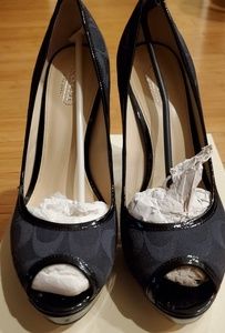 Coach Black Breana 12 cm platform heels
